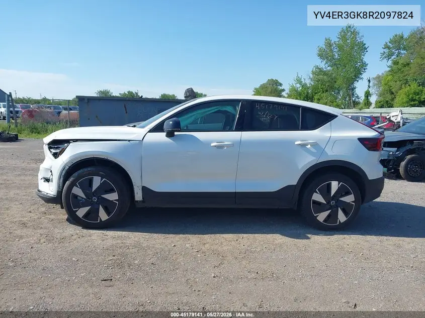 2024 Volvo C40 Recharge Pure Electric Twin Core VIN: YV4ER3GK8R2097824 Lot: 45179141