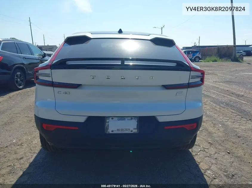 2024 Volvo C40 Recharge Pure Electric Twin Core VIN: YV4ER3GK8R2097824 Lot: 45179141