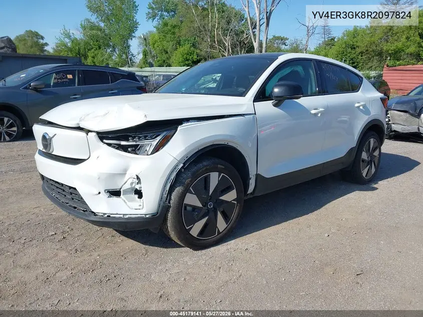 2024 Volvo C40 Recharge Pure Electric Twin Core VIN: YV4ER3GK8R2097824 Lot: 45179141