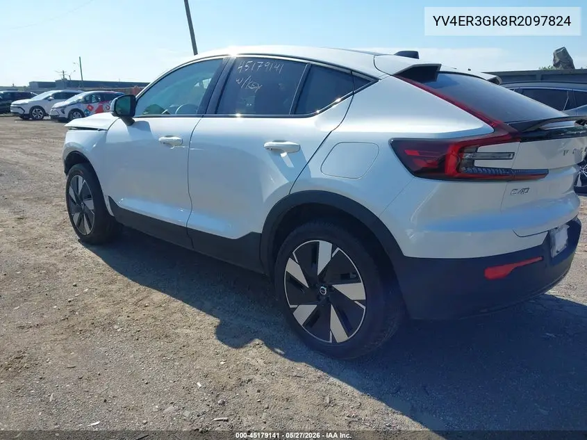 2024 Volvo C40 Recharge Pure Electric Twin Core VIN: YV4ER3GK8R2097824 Lot: 45179141