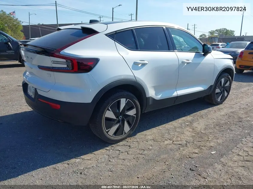 2024 Volvo C40 Recharge Pure Electric Twin Core VIN: YV4ER3GK8R2097824 Lot: 45179141