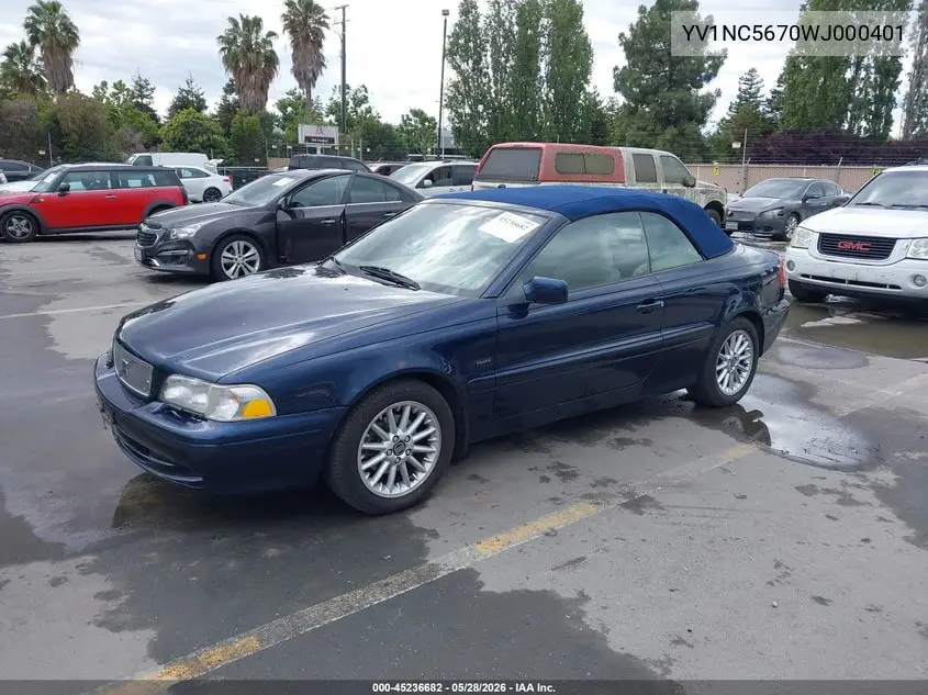 1998 Volvo C70 Cva VIN: YV1NC5670WJ000401 Lot: 45236682