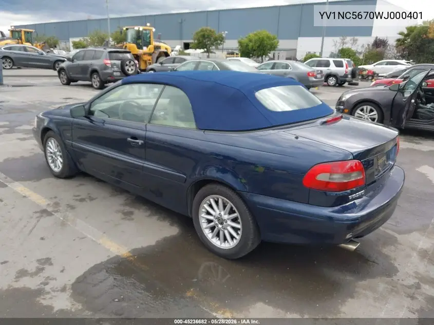 1998 Volvo C70 Cva VIN: YV1NC5670WJ000401 Lot: 45236682