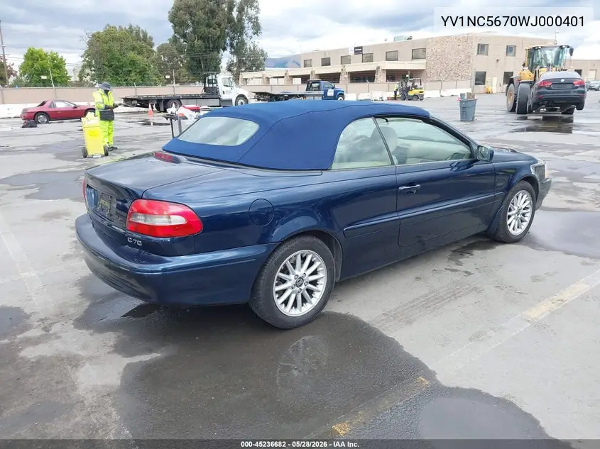 1998 Volvo C70 Cva VIN: YV1NC5670WJ000401 Lot: 45236682