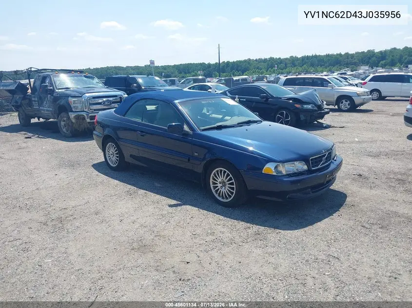 2003 Volvo C70 2.3L Turbo VIN: YV1NC62D43J035956 Lot: 45601134