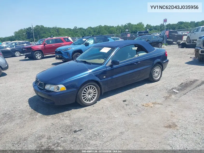 2003 Volvo C70 2.3L Turbo VIN: YV1NC62D43J035956 Lot: 45601134