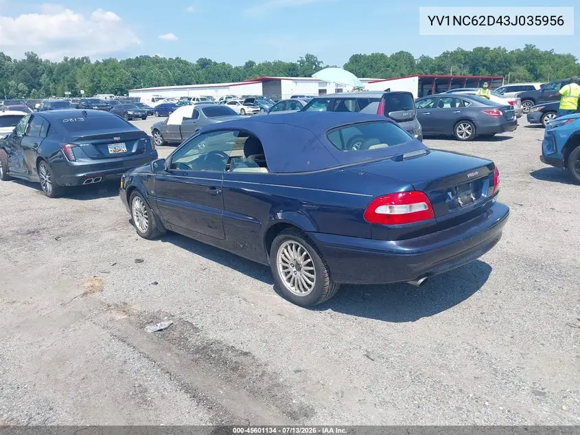 2003 Volvo C70 2.3L Turbo VIN: YV1NC62D43J035956 Lot: 45601134