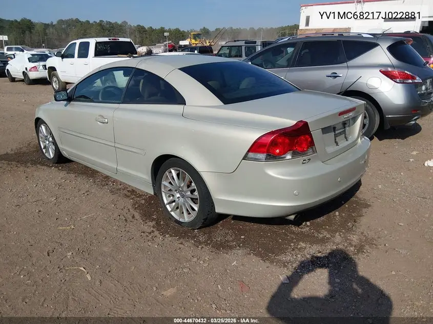 2007 Volvo C70 T5 VIN: YV1MC68217J022881 Lot: 44670432