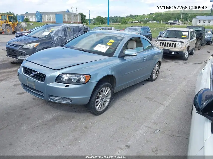 2008 Volvo C70 T5 VIN: YV1MC67268J040943 Lot: 45023213