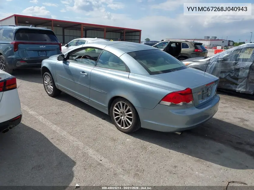 2008 Volvo C70 T5 VIN: YV1MC67268J040943 Lot: 45023213