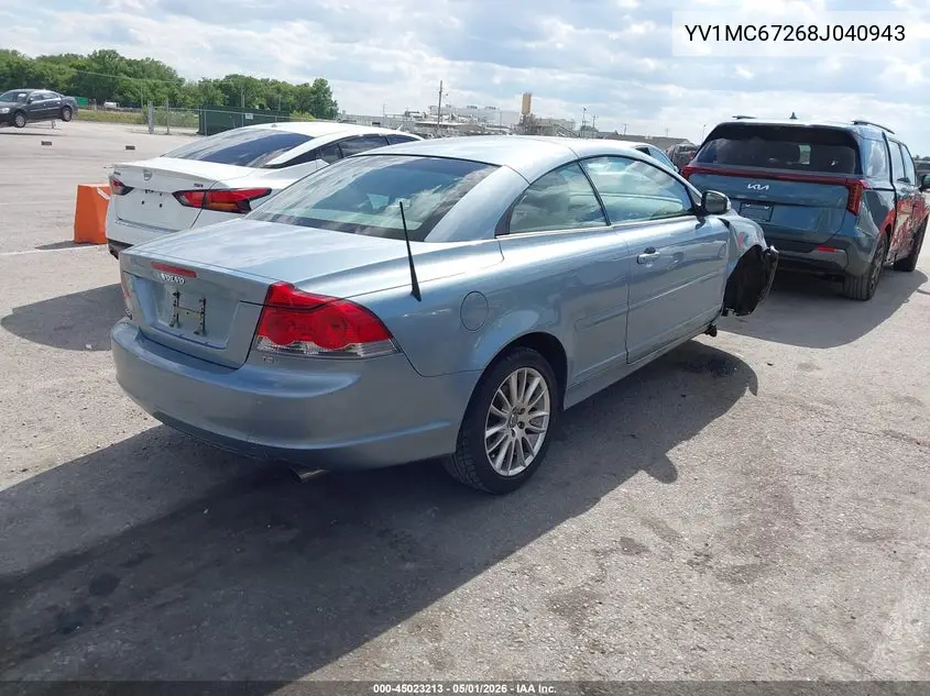 2008 Volvo C70 T5 VIN: YV1MC67268J040943 Lot: 45023213