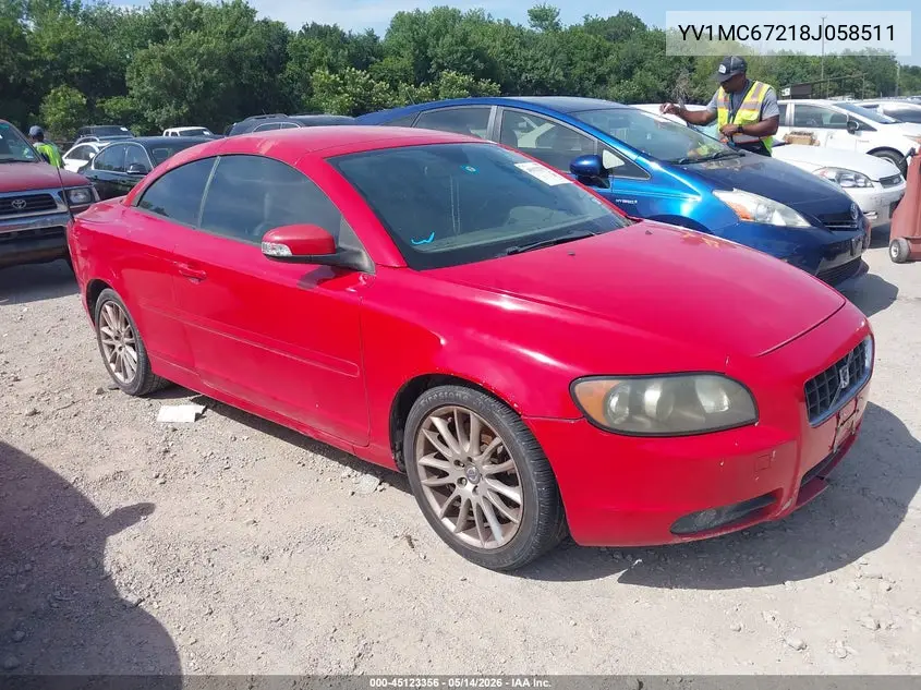 2008 Volvo C70 T5 VIN: YV1MC67218J058511 Lot: 45123356