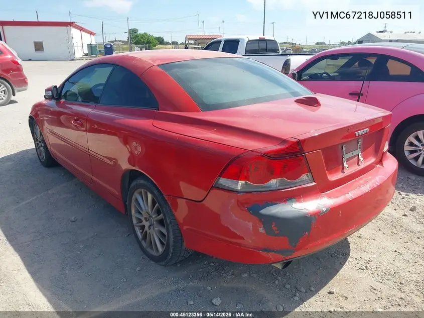 2008 Volvo C70 T5 VIN: YV1MC67218J058511 Lot: 45123356