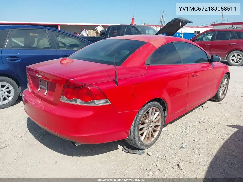 2008 Volvo C70 T5 VIN: YV1MC67218J058511 Lot: 45123356
