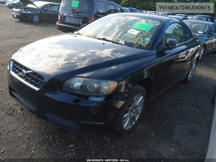 2008 Volvo C70 T5 VIN: YV1MC67248J043615 Lot: 45330473