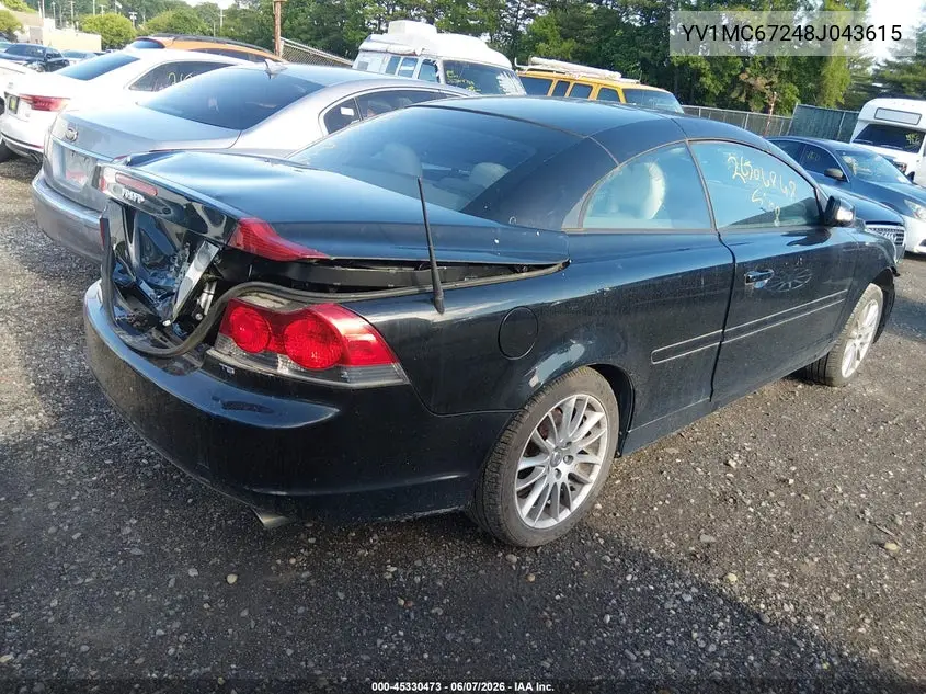 2008 Volvo C70 T5 VIN: YV1MC67248J043615 Lot: 45330473