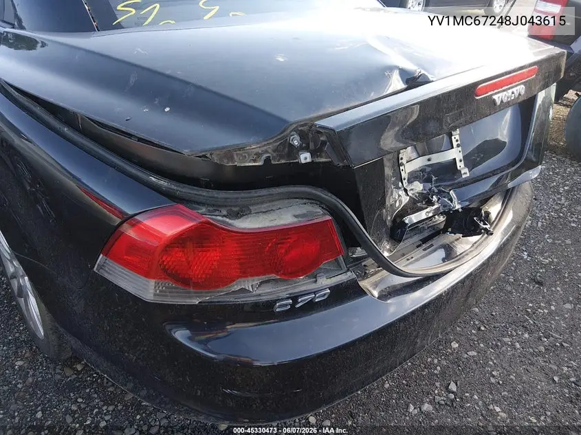 2008 Volvo C70 T5 VIN: YV1MC67248J043615 Lot: 45330473