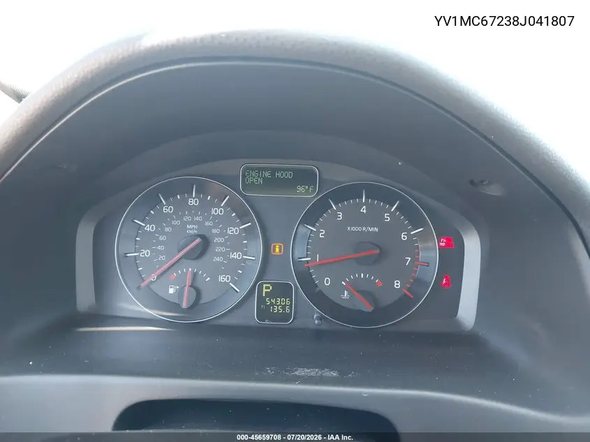 2008 Volvo C70 T5 M VIN: YV1MC67238J041807 Lot: 45659708