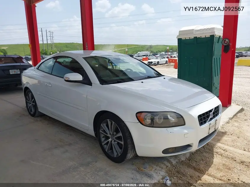 2010 Volvo C70 T5 VIN: YV1672MCXAJ092567 Lot: 45575724