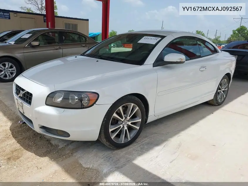 2010 Volvo C70 T5 VIN: YV1672MCXAJ092567 Lot: 45575724