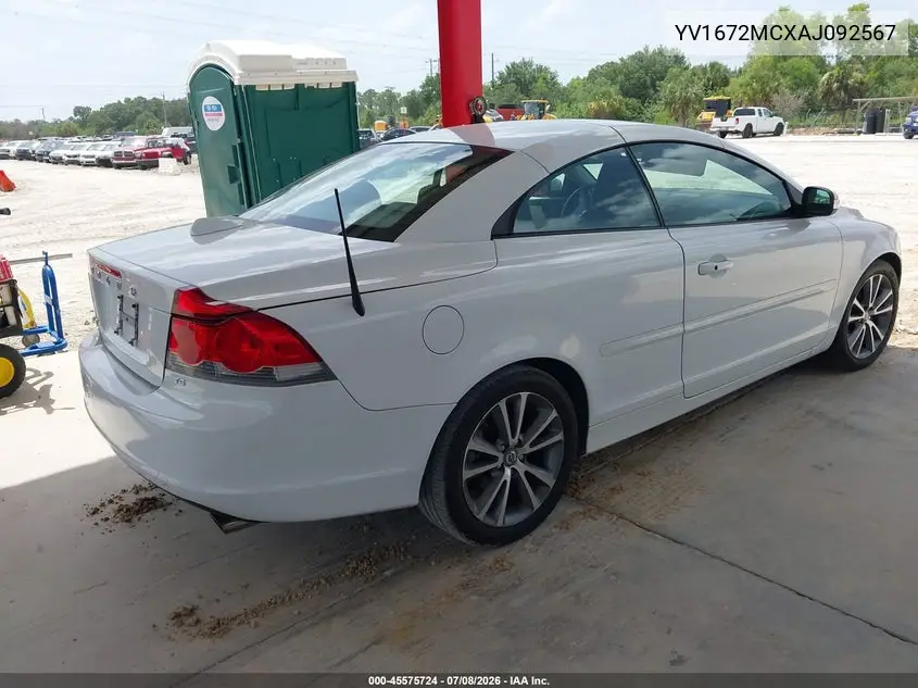 2010 Volvo C70 T5 VIN: YV1672MCXAJ092567 Lot: 45575724