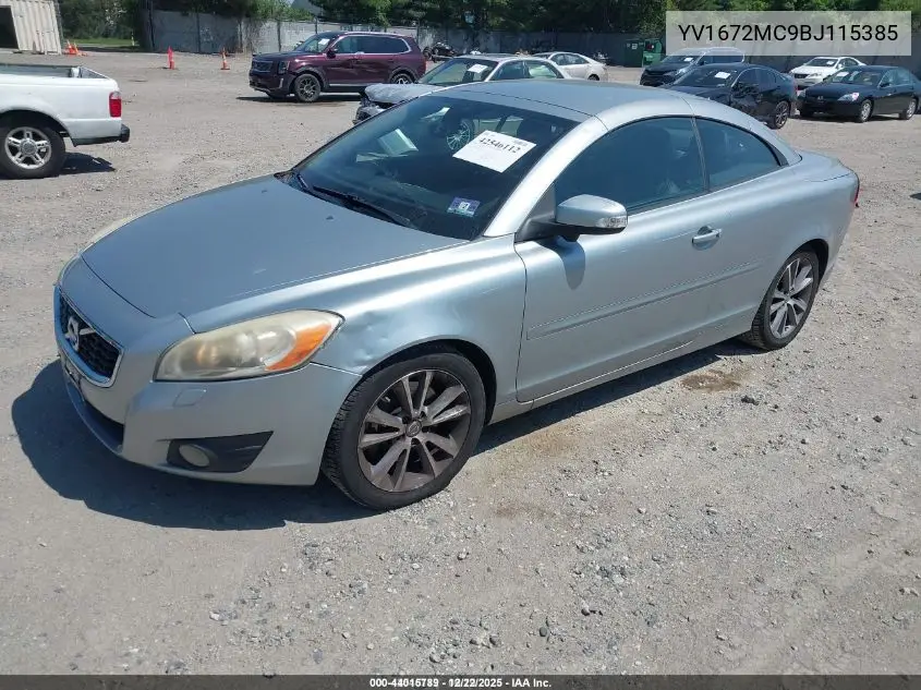 2011 Volvo C70 T5 VIN: YV1672MC9BJ115385 Lot: 44015789
