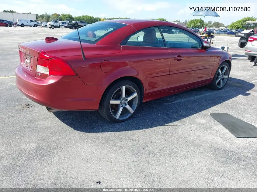 2011 Volvo C70 T5 VIN: YV1672MC0BJ107580 Lot: 44670096