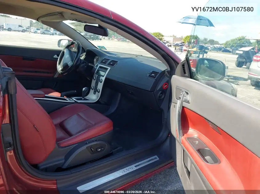 2011 Volvo C70 T5 VIN: YV1672MC0BJ107580 Lot: 44670096