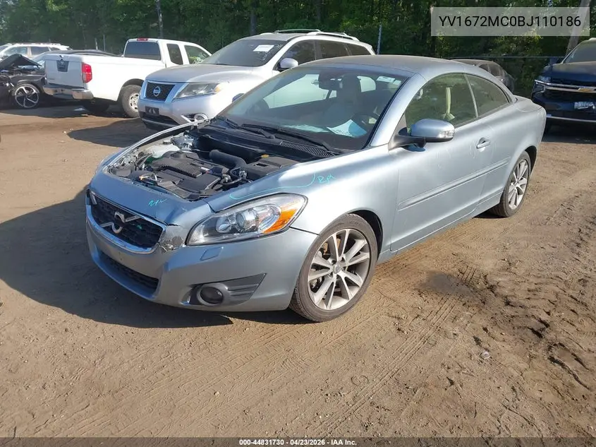 2011 Volvo C70 T5 VIN: YV1672MC0BJ110186 Lot: 44831730