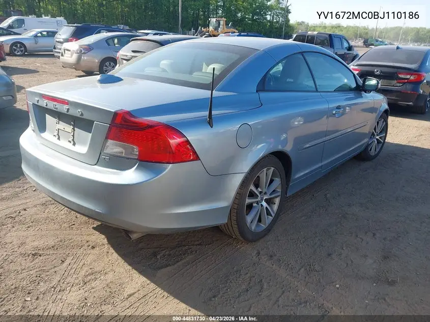 2011 Volvo C70 T5 VIN: YV1672MC0BJ110186 Lot: 44831730