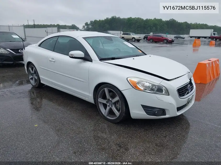 2011 Volvo C70 T5 VIN: YV1672MC5BJ115576 Lot: 45166712