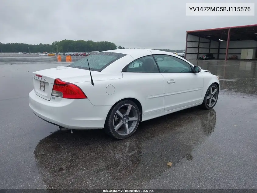 2011 Volvo C70 T5 VIN: YV1672MC5BJ115576 Lot: 45166712