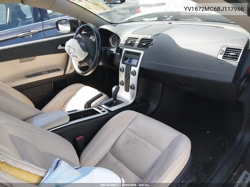 2011 Volvo C70 T5 VIN: YV1672MC6BJ117966 Lot: 45198371