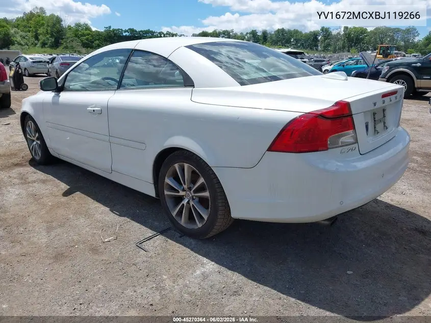 2011 Volvo C70 T5 VIN: YV1672MCXBJ119266 Lot: 45270364
