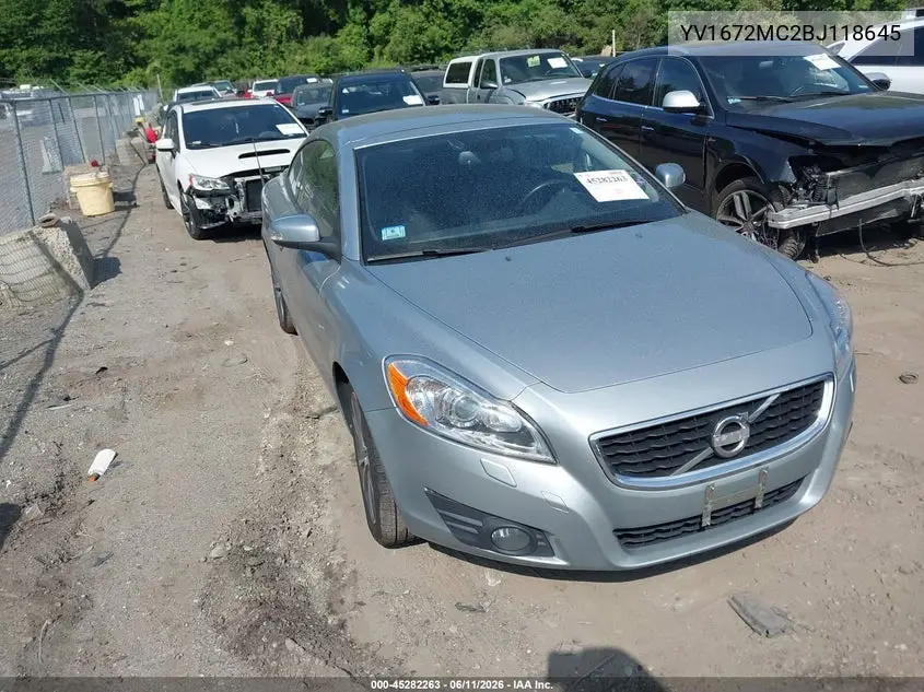 2011 Volvo C70 T5 VIN: YV1672MC2BJ118645 Lot: 45282263
