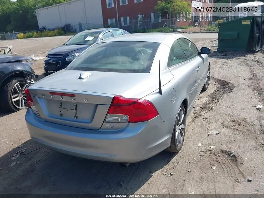 2011 Volvo C70 T5 VIN: YV1672MC2BJ118645 Lot: 45282263