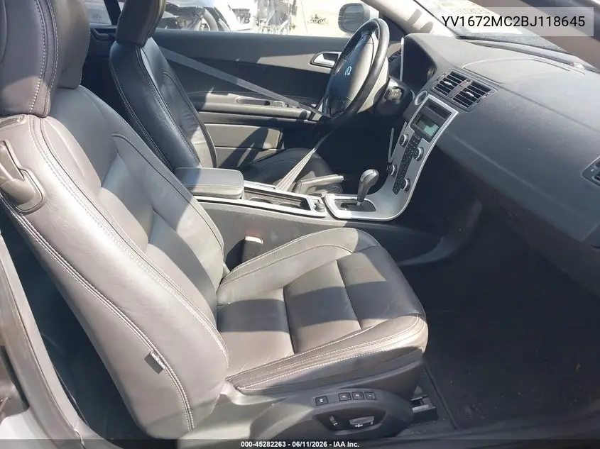 2011 Volvo C70 T5 VIN: YV1672MC2BJ118645 Lot: 45282263