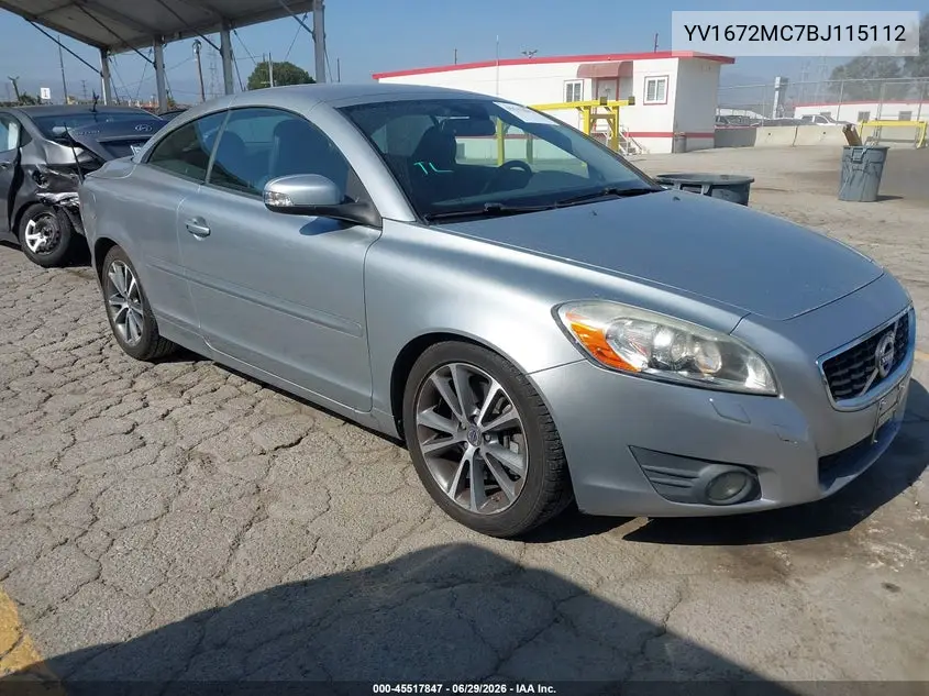 2011 Volvo C70 T5 (Fleet Only)/T5 (Retail Only) VIN: YV1672MC7BJ115112 Lot: 45517847