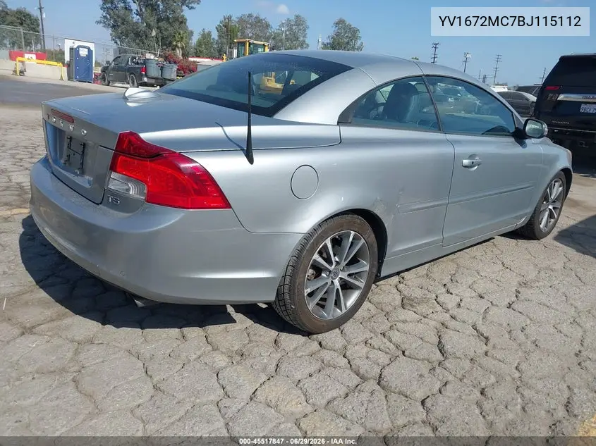 2011 Volvo C70 T5 (Fleet Only)/T5 (Retail Only) VIN: YV1672MC7BJ115112 Lot: 45517847