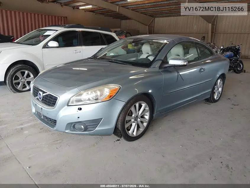 2011 Volvo C70 T5 (Fleet Only)/T5 (Retail Only) VIN: YV1672MC1BJ115266 Lot: 45546511