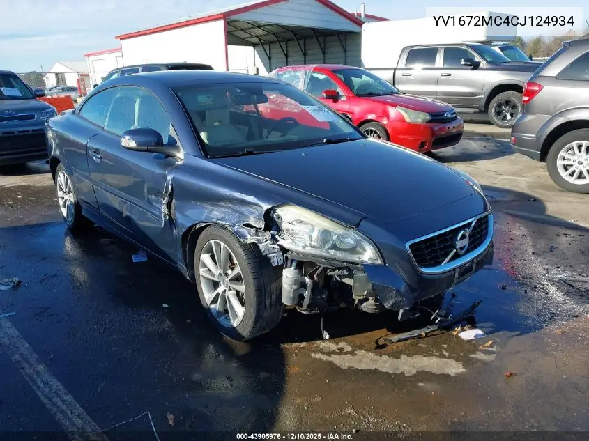 2012 Volvo C70 T5 VIN: YV1672MC4CJ124934 Lot: 43905976