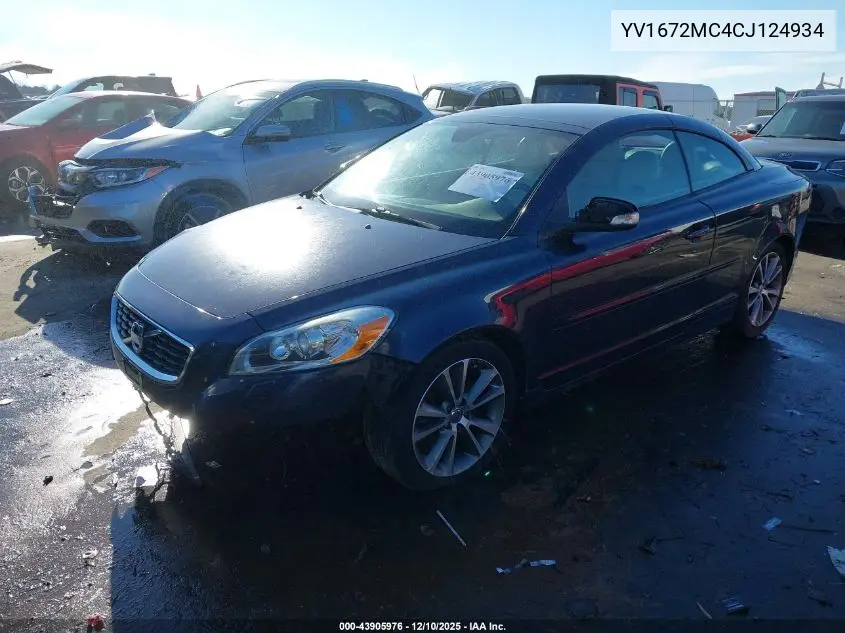 2012 Volvo C70 T5 VIN: YV1672MC4CJ124934 Lot: 43905976