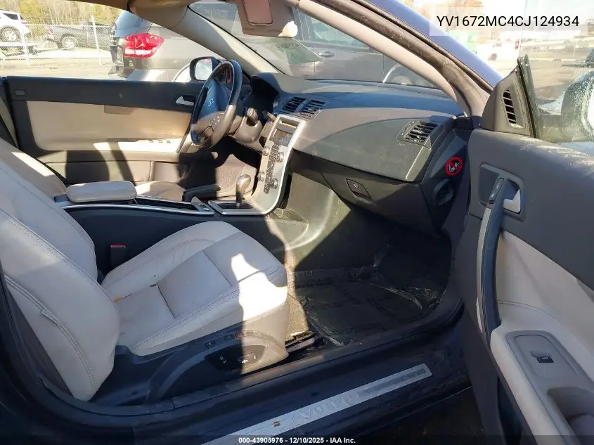 2012 Volvo C70 T5 VIN: YV1672MC4CJ124934 Lot: 43905976