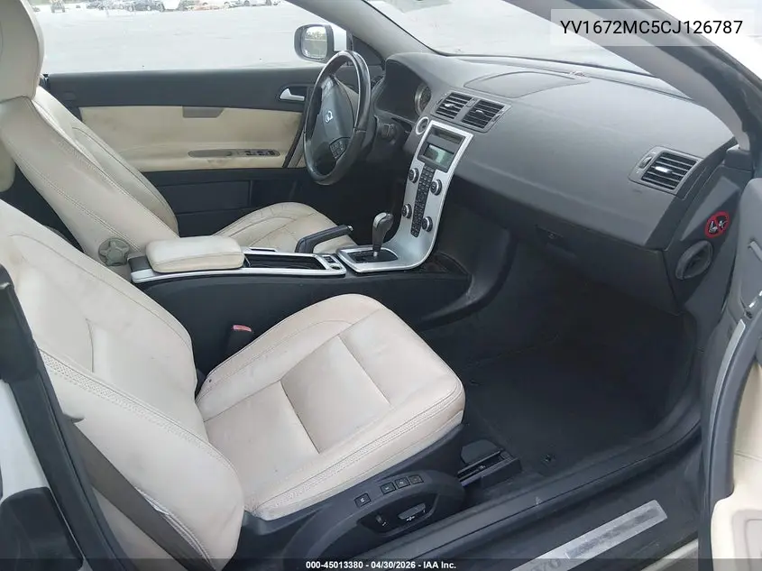 2012 Volvo C70 T5/T5 Platinum/T5 Premier Plus VIN: YV1672MC5CJ126787 Lot: 45013380