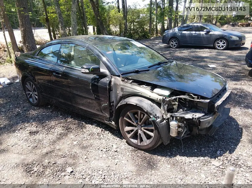 2013 Volvo C70 T5 VIN: YV1672MC8DJ138143 Lot: 45141488