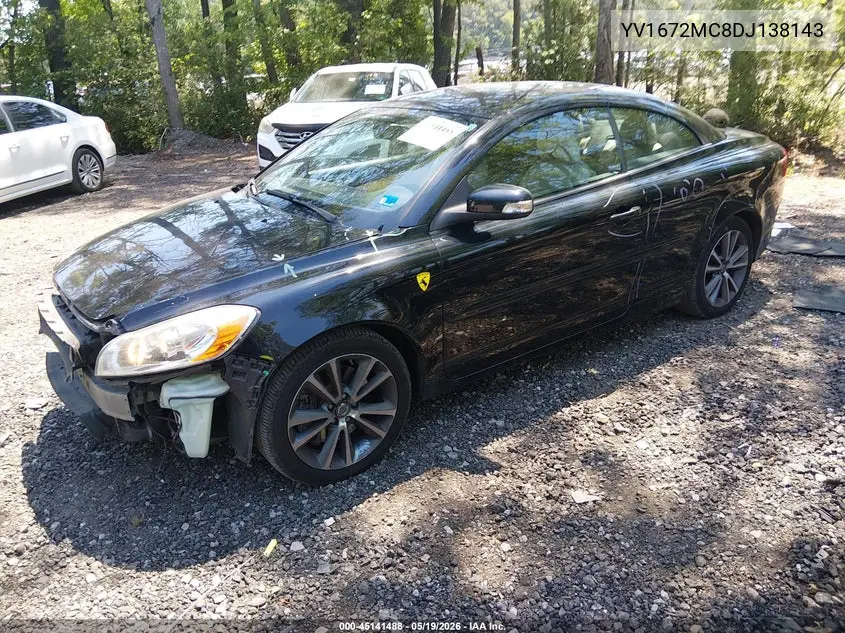 2013 Volvo C70 T5 VIN: YV1672MC8DJ138143 Lot: 45141488