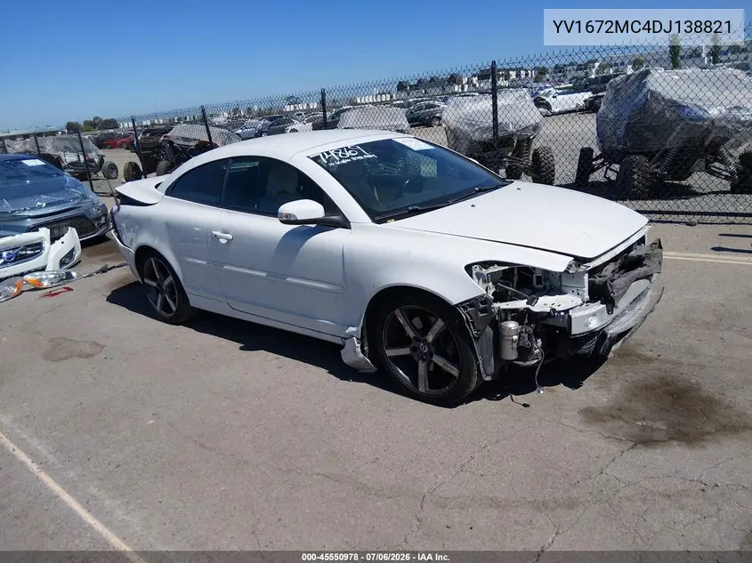 2013 Volvo C70 T5 VIN: YV1672MC4DJ138821 Lot: 45550978