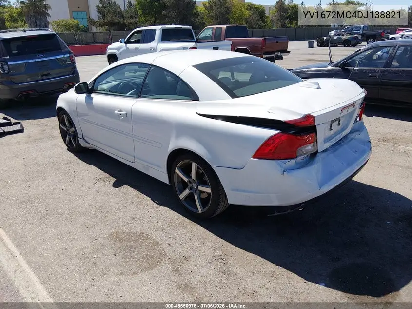 2013 Volvo C70 T5 VIN: YV1672MC4DJ138821 Lot: 45550978