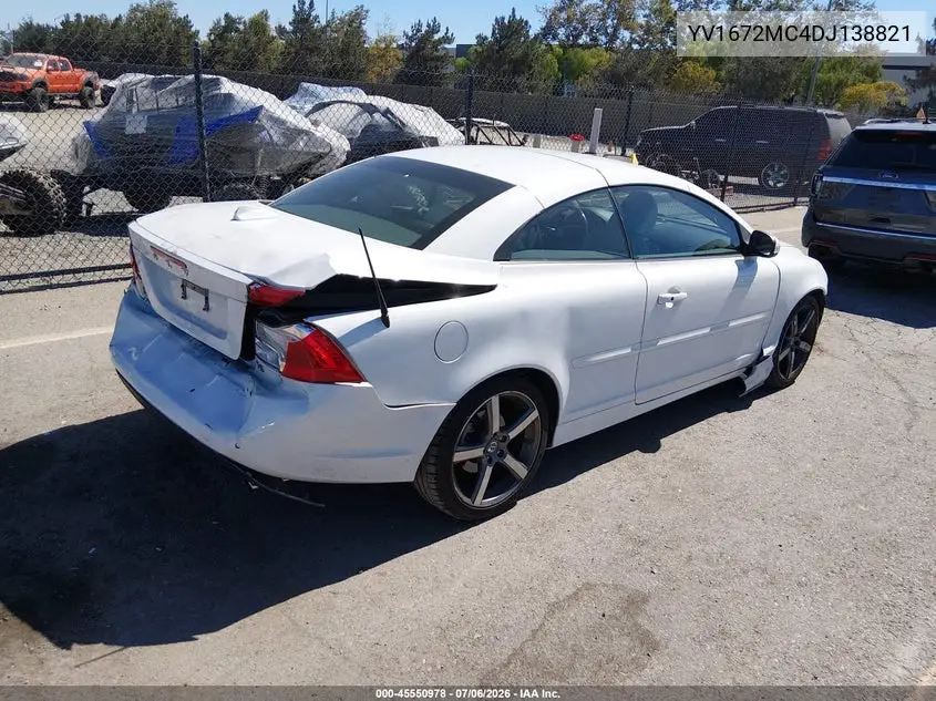 2013 Volvo C70 T5 VIN: YV1672MC4DJ138821 Lot: 45550978