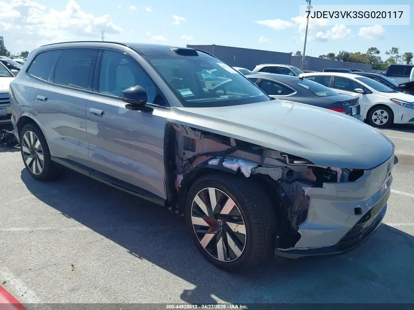 7JDEV3VK3SG020117 2025 Volvo Ex90 Plus, Twin Motor, Fully Electric, 7 Seats
